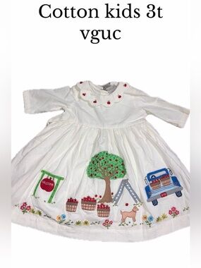 Cotton kids 3t apple picking dress